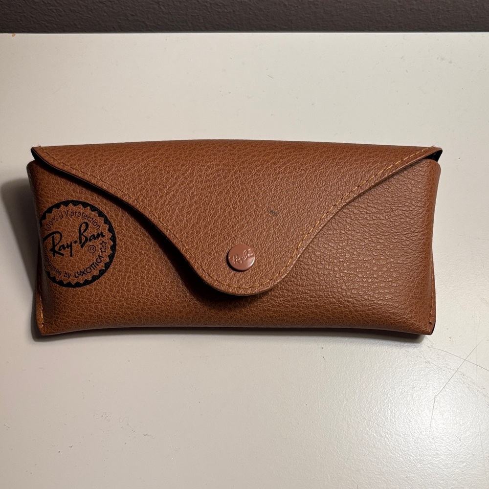 Ray-Ban Tan Leather Eyewear Case